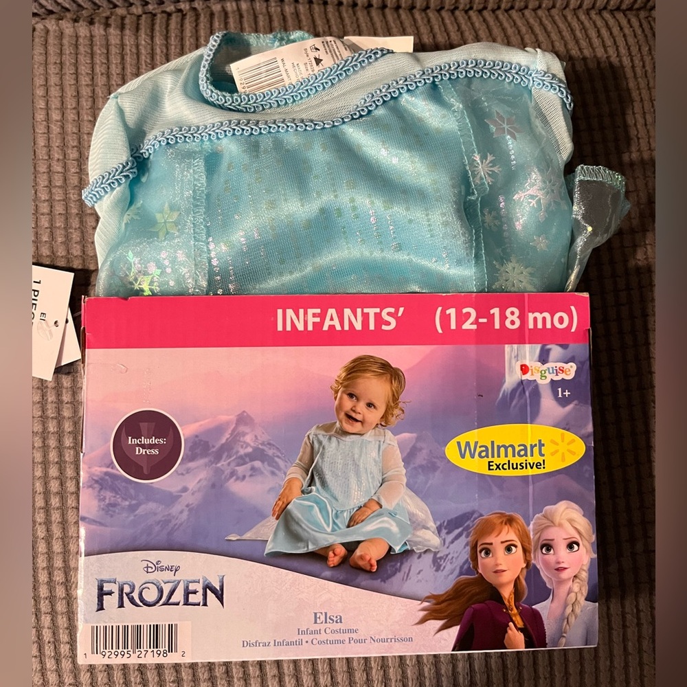 Disney Frozen Elsa Infant Dress -‎ Blue and White